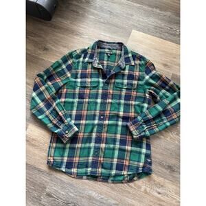 Toad & Co Plaid Flannel Shirt 100% Organic Cotton Size M